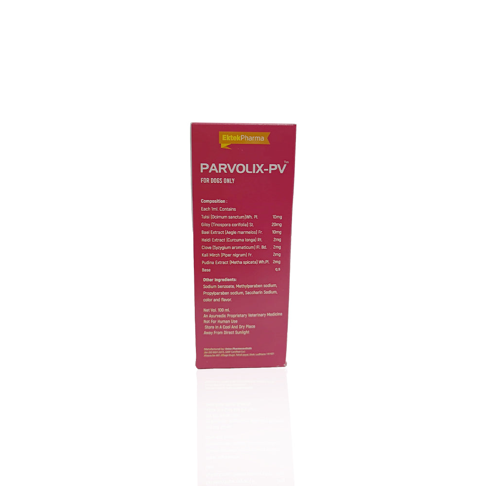 Parvolix-PV Drops -100ml ( For Treatment of Parvo Virus Disease) for Dogs
